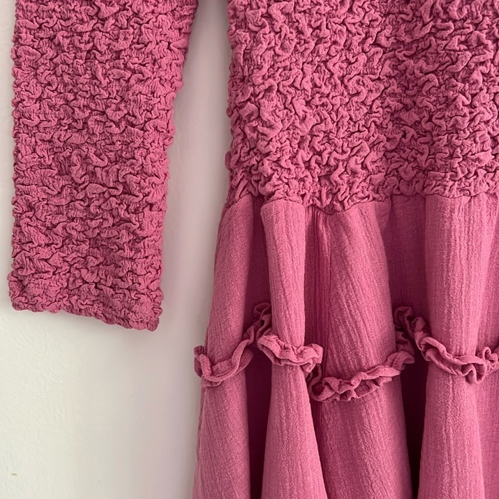 Free People What A Time Drop-Waist Mini Dress NWT Pink - Picture 11 of 16